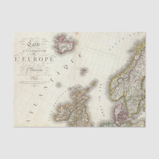 Europa Nordwest Seidenpapier (Vorderseite)