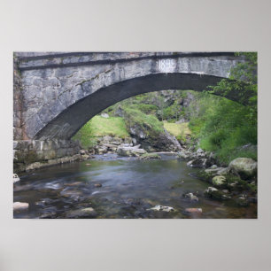 Europa, Norwegen. Steinbrücke auf dem Weg nach Ber Poster