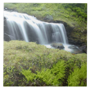 Europa, Norwegen. Wasserfall. Fliese