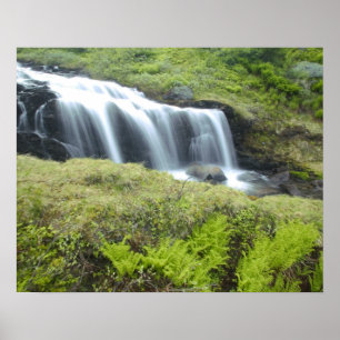 Europa, Norwegen. Wasserfall. Poster