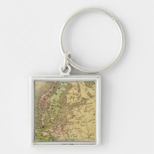 Europa-Olney-Karte Schlüsselanhänger