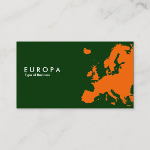 EUROPA Orange - Dunkelgrün Visitenkarte
