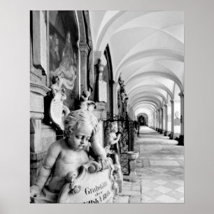 Europa, Österreich, Salzburg. Cherub und Denkmal 2 Poster
