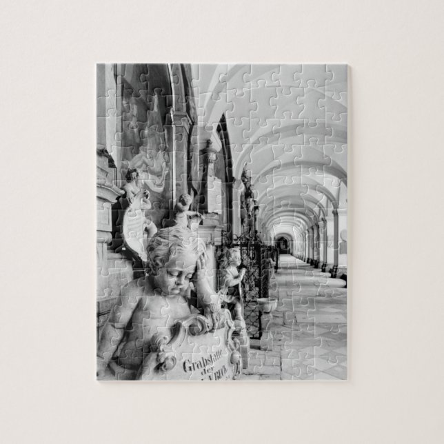 Europa, Österreich, Salzburg. Cherub und Denkmal 2 Puzzle (Vertikal)