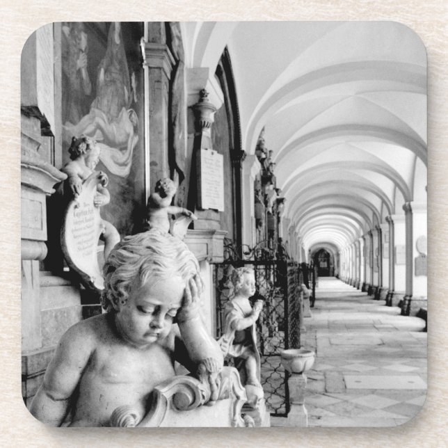 Europa, Österreich, Salzburg. Cherub und Denkmal 2 Untersetzer (Vorderseite)