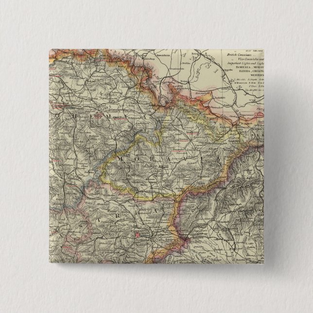 Europa, Österreich, Tschechische Republik Button (Vorderseite)