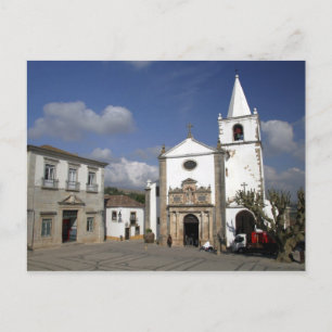 Europa, Portugal, Obidos. Kirche Santa Maria in Postkarte