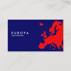 EUROPA Red - Dark Blue Visitenkarte