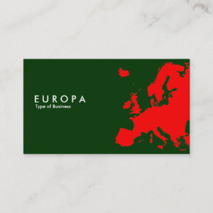 EUROPA Red - Dunkelgrün Visitenkarte