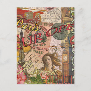 Europa Reise Vintage Europäisch Paris Frankreich K Postkarte