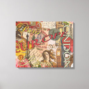 Europa Reisen Vintag Paris Frankreich Kunst Leinwanddruck