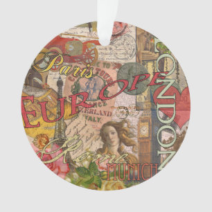 Europa Reisen Vintag Paris Frankreich Kunst Ornament
