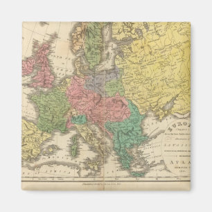 Europa Religion Atlas Karte Magnet