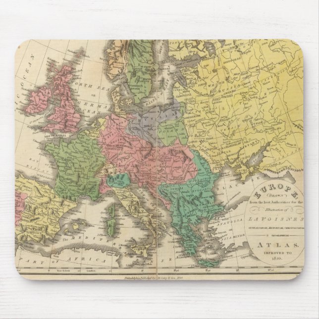 Europa Religion Atlas Karte Mousepad (Vorne)