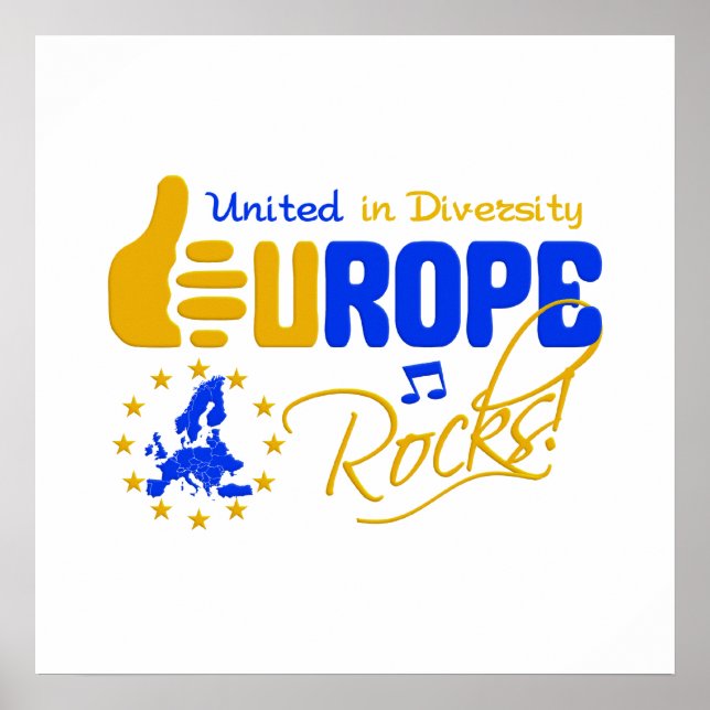 Europa Rocks! Poster - passen Sie sich an! (Vorne)