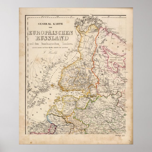 Europa, Russland, Finnland Poster (Vorne)