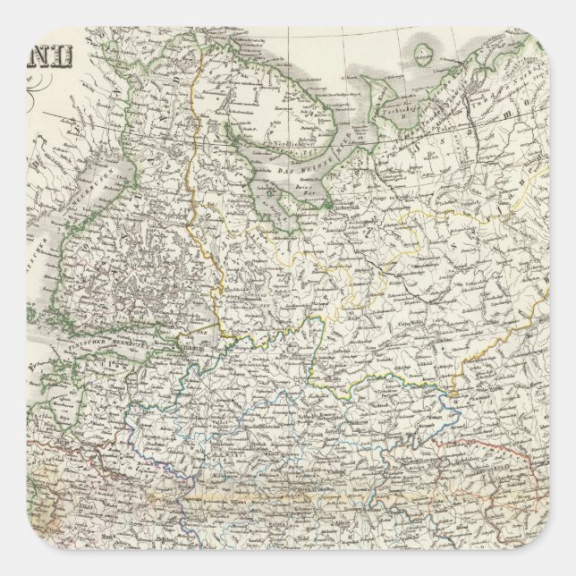 Europa - Russland Quadratischer Aufkleber (Vorderseite)