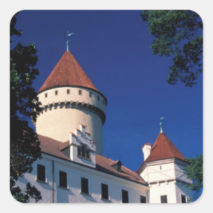 Europa, Schloss Konopiste, Tschechische Republik, Quadratischer Aufkleber