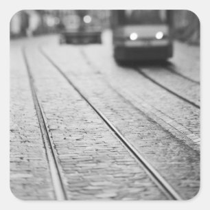 Europa, Schweiz, Bern. Straßenbahnlinien, Quadratischer Aufkleber