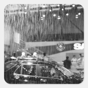 Europa, Schweiz, Genf. Genfer Autosalon; Quadratischer Aufkleber