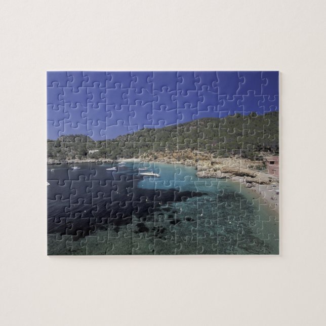 Europa, Spanien, Balearen, Ibiza, Cala Salada. Puzzle (Horizontal)
