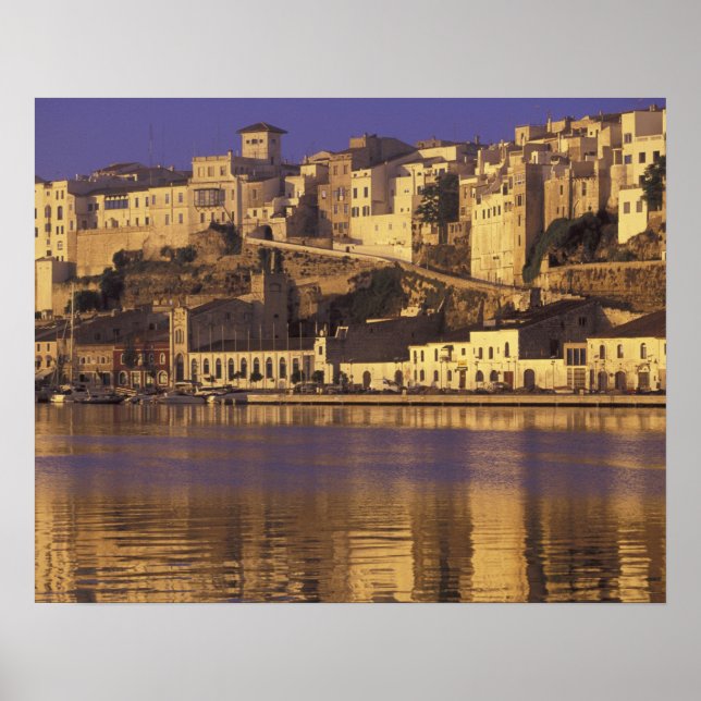 Europa, Spanien, Balearen, Menorca, Mao. Dawn Poster (Vorne)