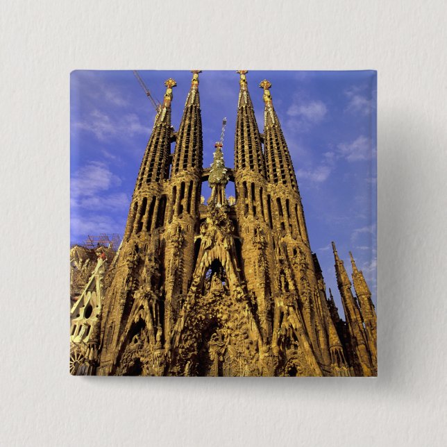 Europa, Spanien, Barcelona, Sagrada Familia Button (Vorderseite)