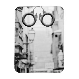 Europa, Spanien, Mallorca. Brillengeschäftsschild, Magnet