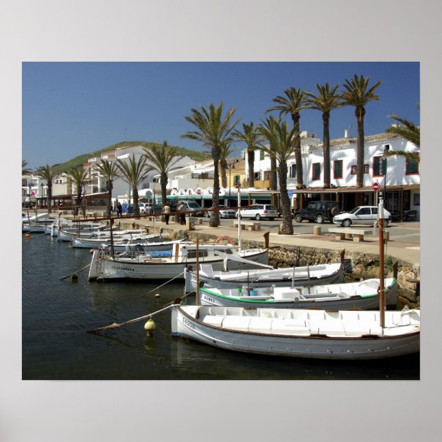 Europa, Spanien, Menorca (auch Menorca). Fischerei Poster (Vorne)
