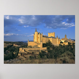 Europa, Spanien, Segovia. Der Alcazar, ein Welt Poster