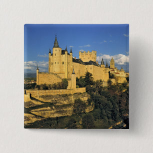 Europa, Spanien, Segovia. Der imposante Alcazar Button
