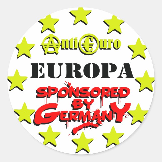 EUROPA Sponsored by Germany Runder Aufkleber (Vorderseite)