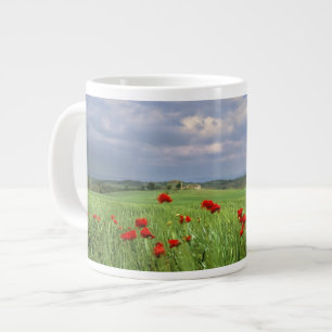 Europa, Toskana, Poggiolo. Rote Mohnblumen schwank Jumbo-Tasse