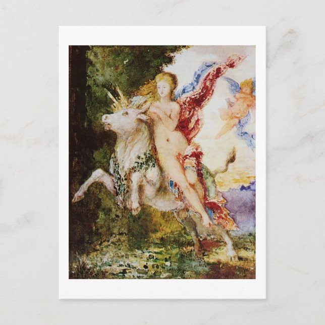 Europa und der Bull, Gustave Moreau, schöne Kunst Postkarte (Vorderseite)