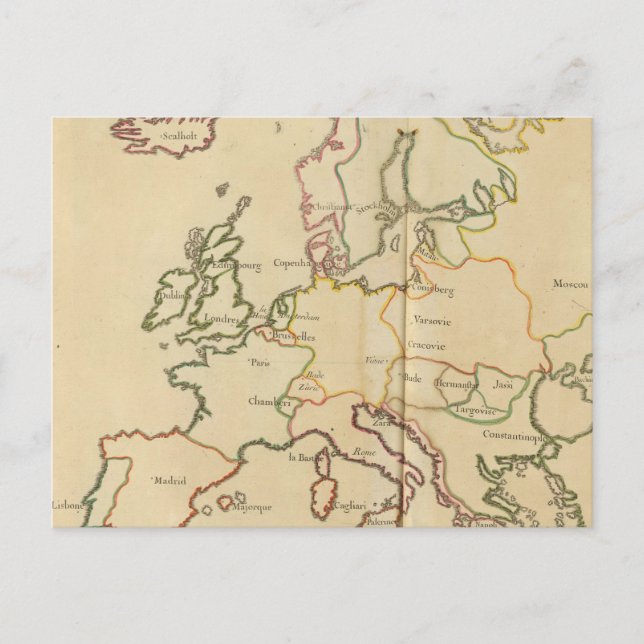 Europa und die Großstädte Postkarte (Vorderseite)
