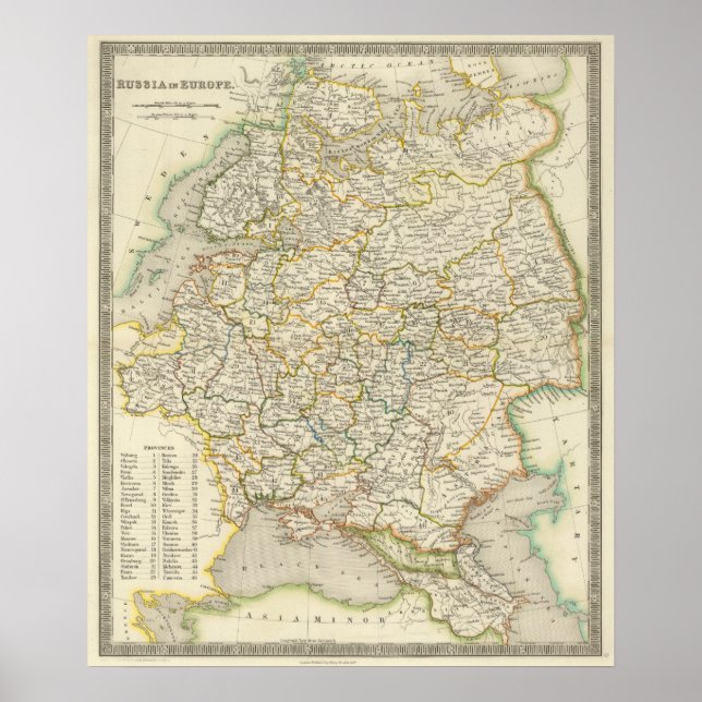 Europa und Russland Poster (Vorne)