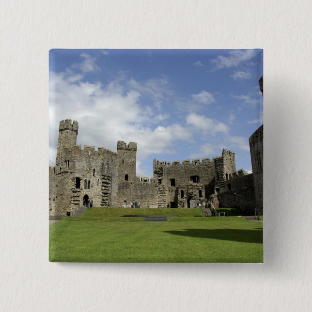 Europa, Wales, Caernarfon. Caernarfon Castle, Button (Vorderseite)
