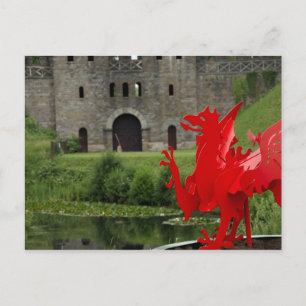 Europa, Wales, Cardiff. Cardiff Castle. walish Postkarte