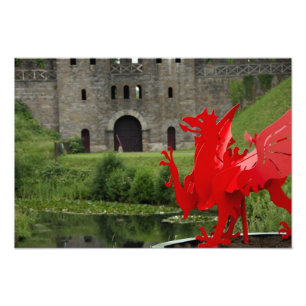 Europa, Wales, Cardiff. Cardiff Castle. Walisisch Fotodruck