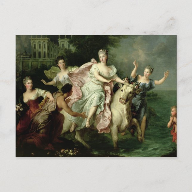 Europa wird von Jupiter durchgeführt Postkarte (Vorderseite)