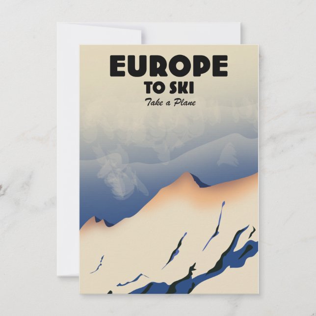 Europa zum Skifahren "Flugzeug nehmen" Zwei-Tonen- (Vorderseite)