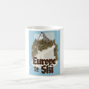 Europa zum Skifahren Verwandlungstasse