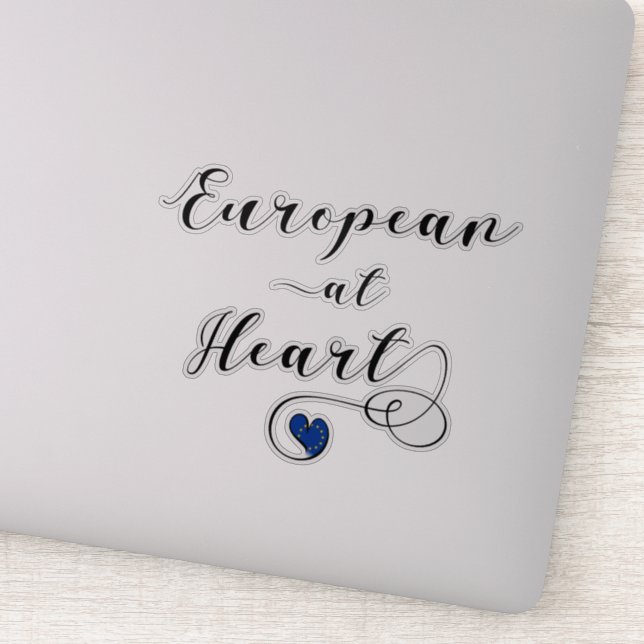 Europäer im Herzen Europas, Europhile Aufkleber (Detail)