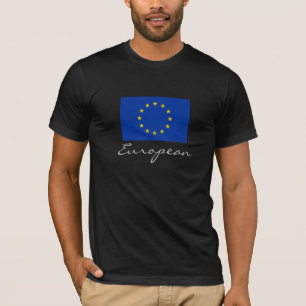 Europäer mit EU-Flagge T-Shirt