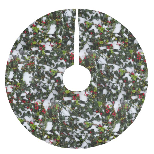 Europaholle mit Schneehornrock Polyester Weihnachtsbaumdecke (Vorderseite)