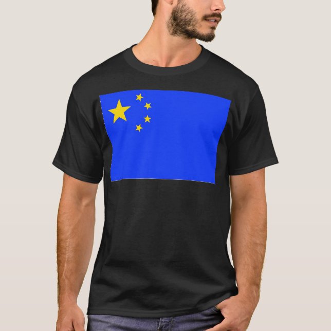 Europäische chinesische Flagge. T-Shirt (Vorderseite)