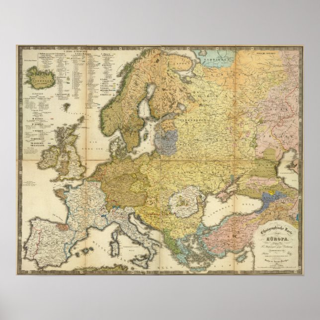 Europäische Ethnografie Poster (Vorne)