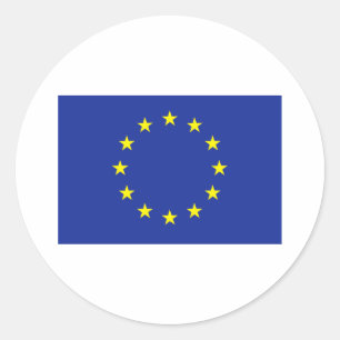 Europäische Flagge Europas E. - Runder Aufkleber