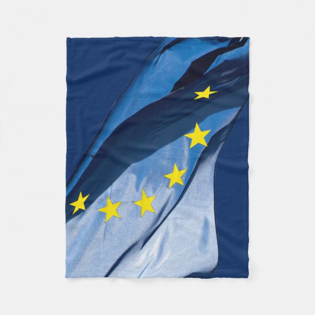 Europäische Flagge Fleecedecke (Vorderseite)