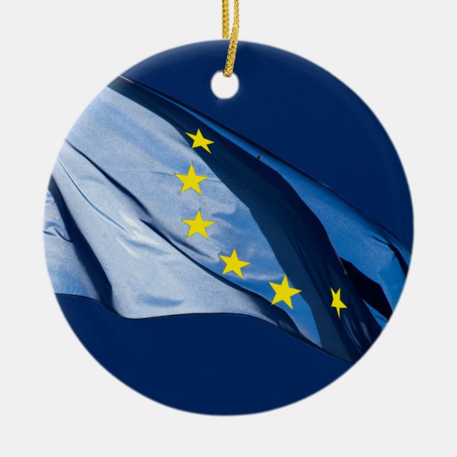 Europäische Flagge Keramik Ornament (Vorne)